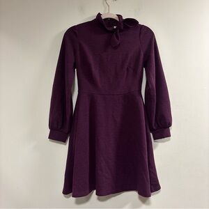 Gal Meets Glam Rich Purple Long Sleeve Sweater Dress